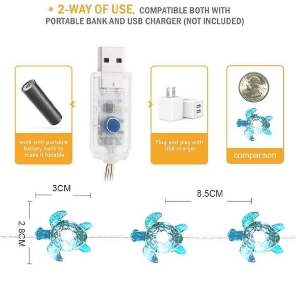 Urban Outfitters Sea Turtle Deco String Lights LED - Picture 6 of 8